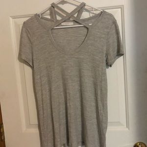 Crisscross cream top